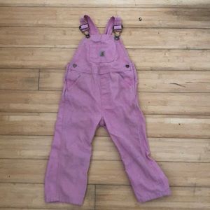 Girls Carhart pink bib overalls size 3t